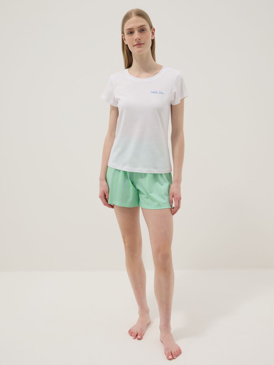 Multicoloured cotton short pyjama regular fit_0