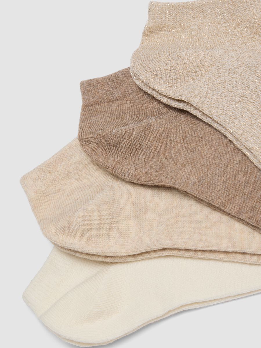 Multipack di sette calzini beige in cotone organico elasticizzato_2