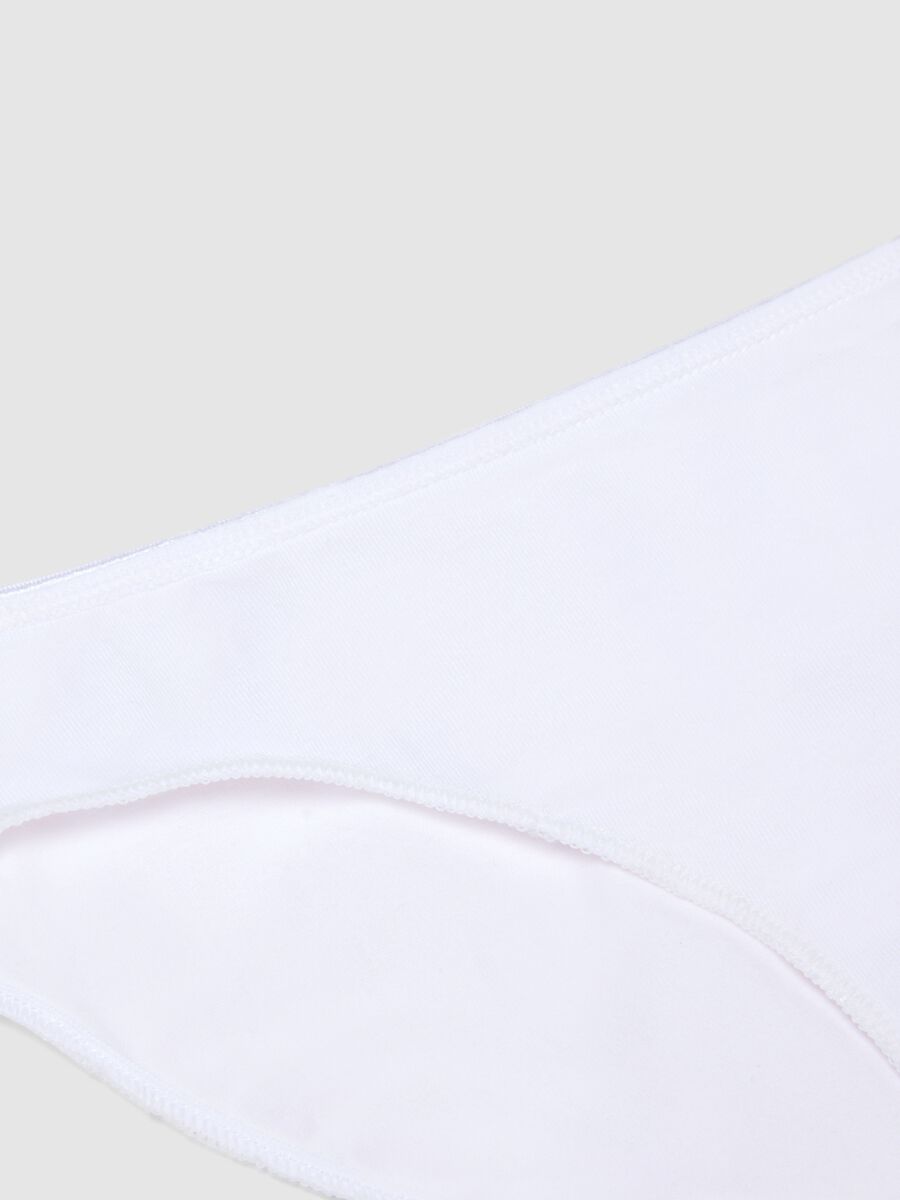 Braguitas blancas de algod&oacute;n el&aacute;stico ajuste regular para ni&ntilde;as_2