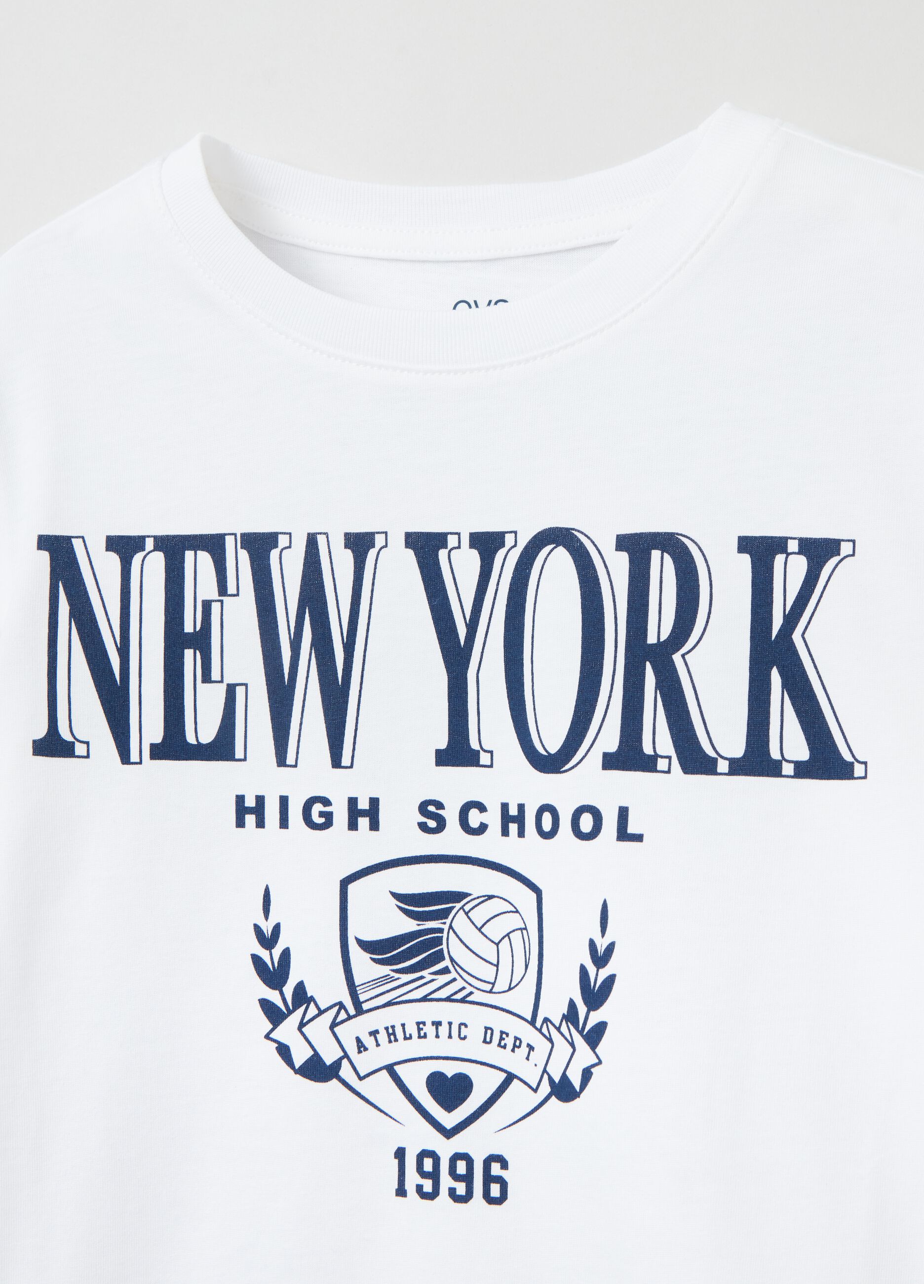Long-sleeved T-shirt with college print_2