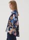 Blaues Oberteil aus Stretch-Baumwolle mit Blumenmuster_0