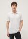 White stretch cotton polo shirt_0