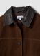 Brown regular-fit shacket with contrast collar_2