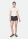 Grey stretch viscose skinny-fit shorts_0