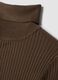 Brauner Rippstrick-Rollkragenpullover aus Viskosemix_1