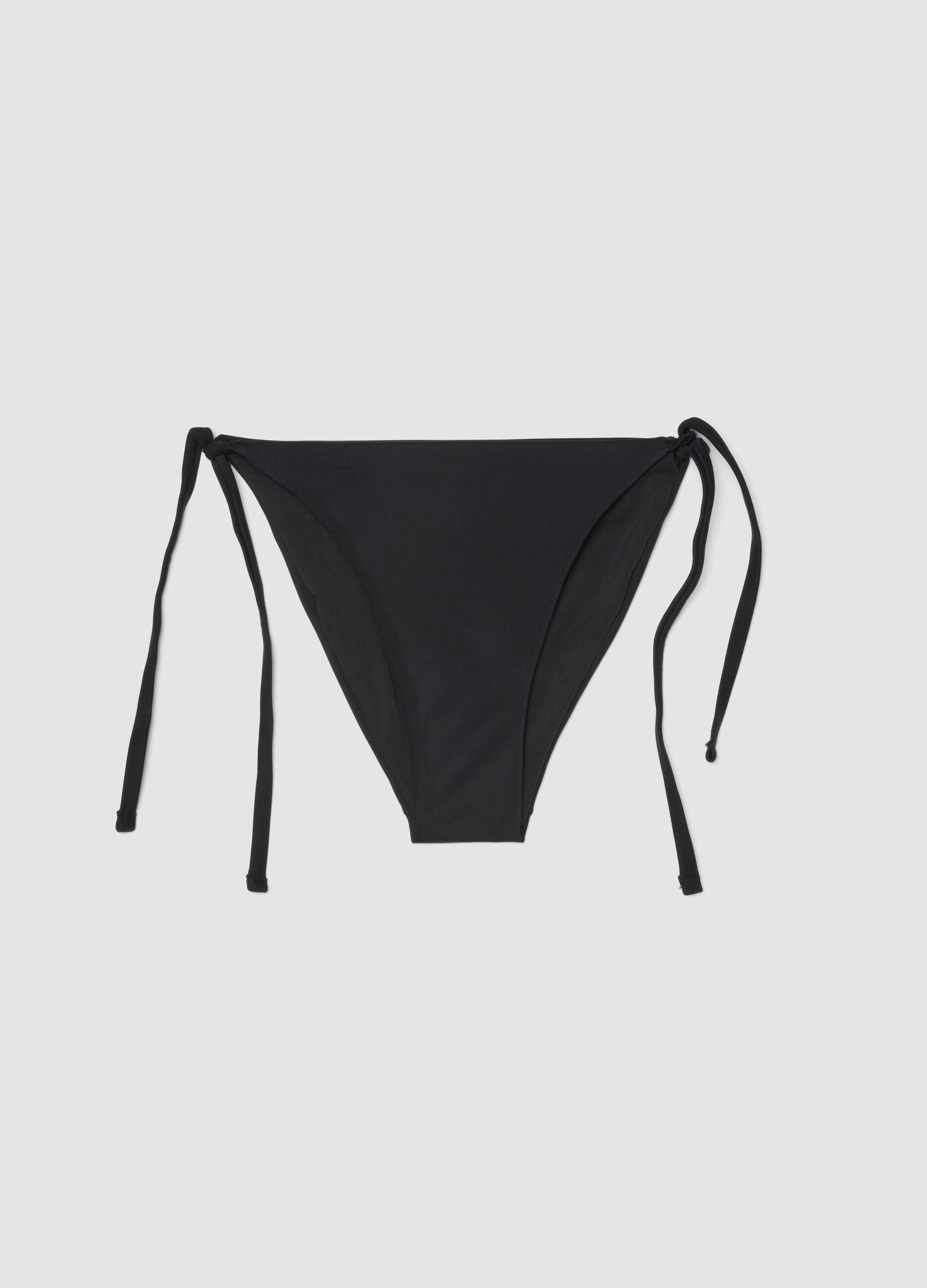 Bikinihose aus schwarzem Stretchmaterial