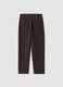Braune Ripp-Hose aus elastischer Baumwolle im Regular Fit_1