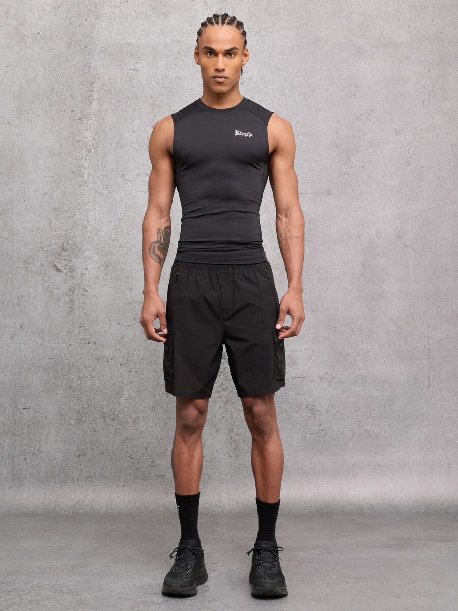 Kombat Active Cargo Shorts Black_0