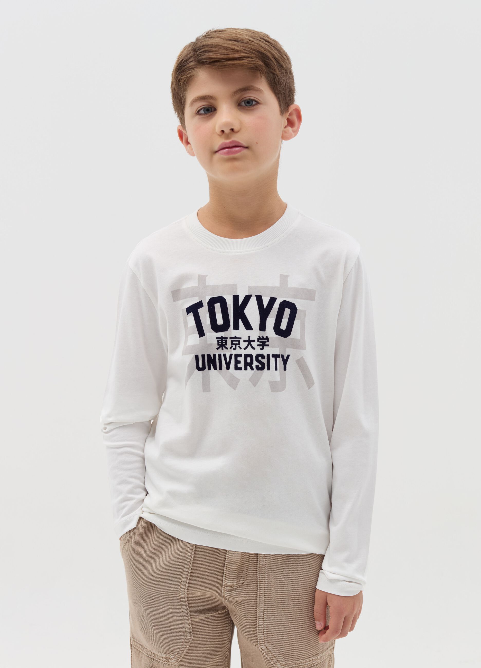 Long-sleeved T-shirt with print