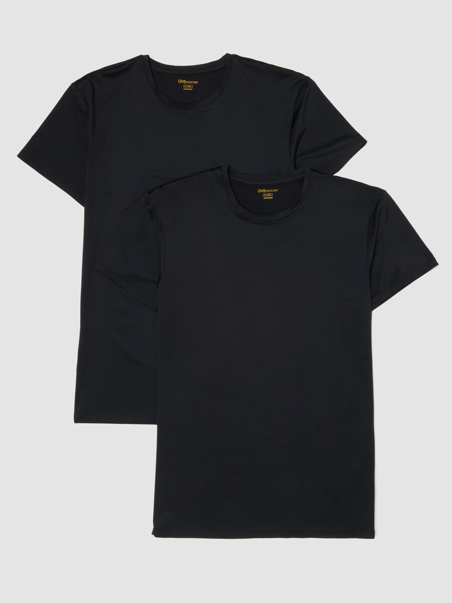 Pack de 2 camisetas azules de tejido el&aacute;stico_4