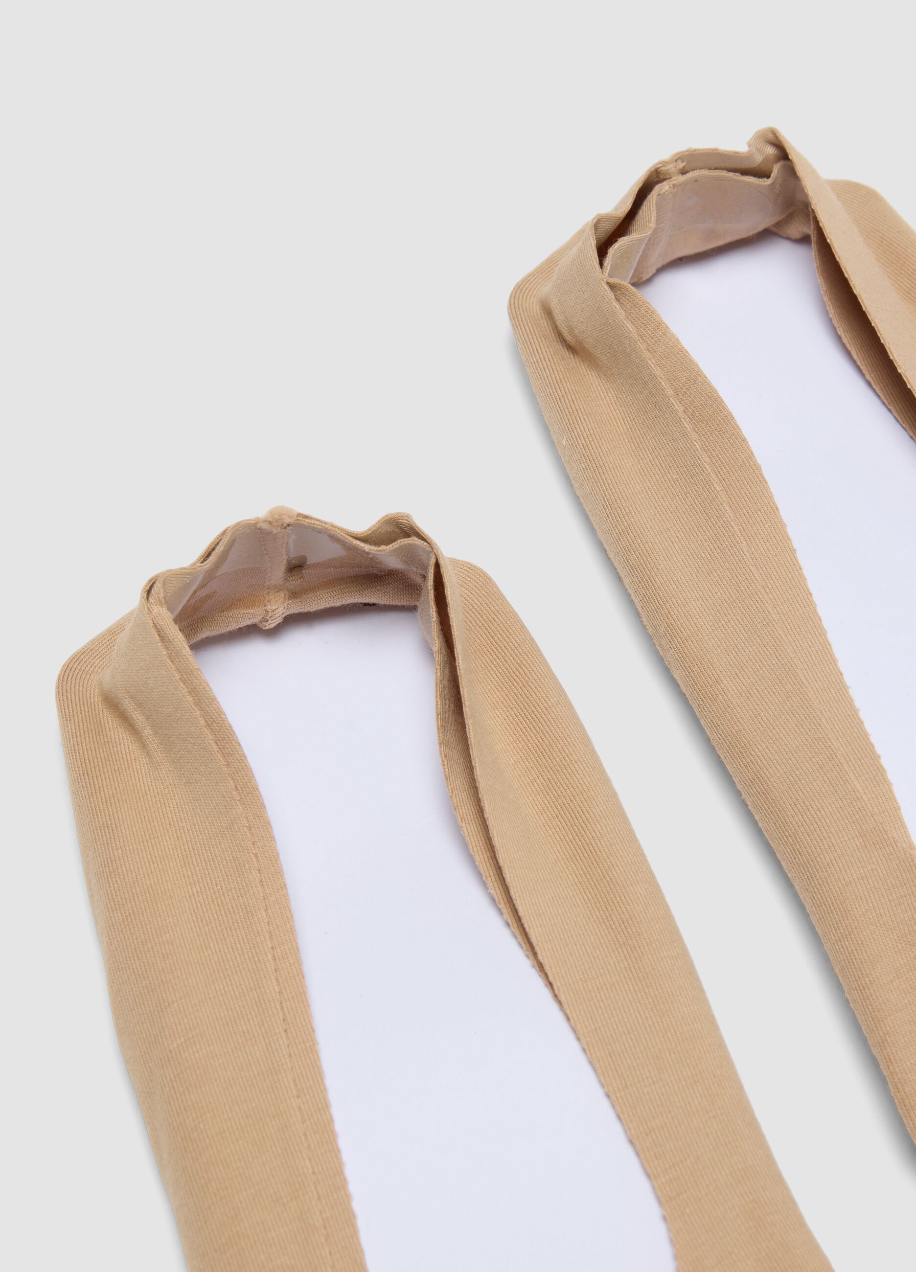 2er-Pack unsichtbare beigefarbene Socken aus Bio-Baumwolle