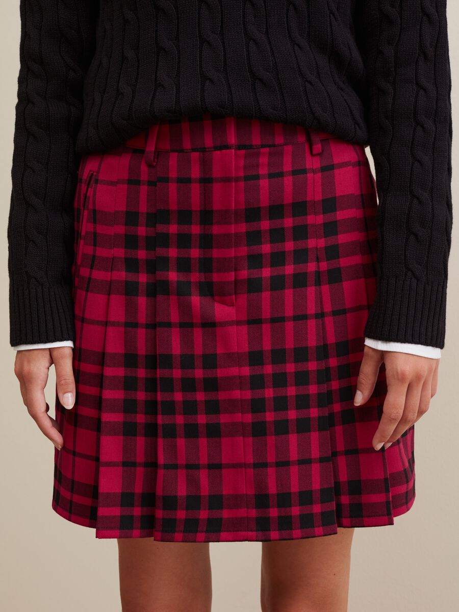Pleated miniskirt in tartan_3
