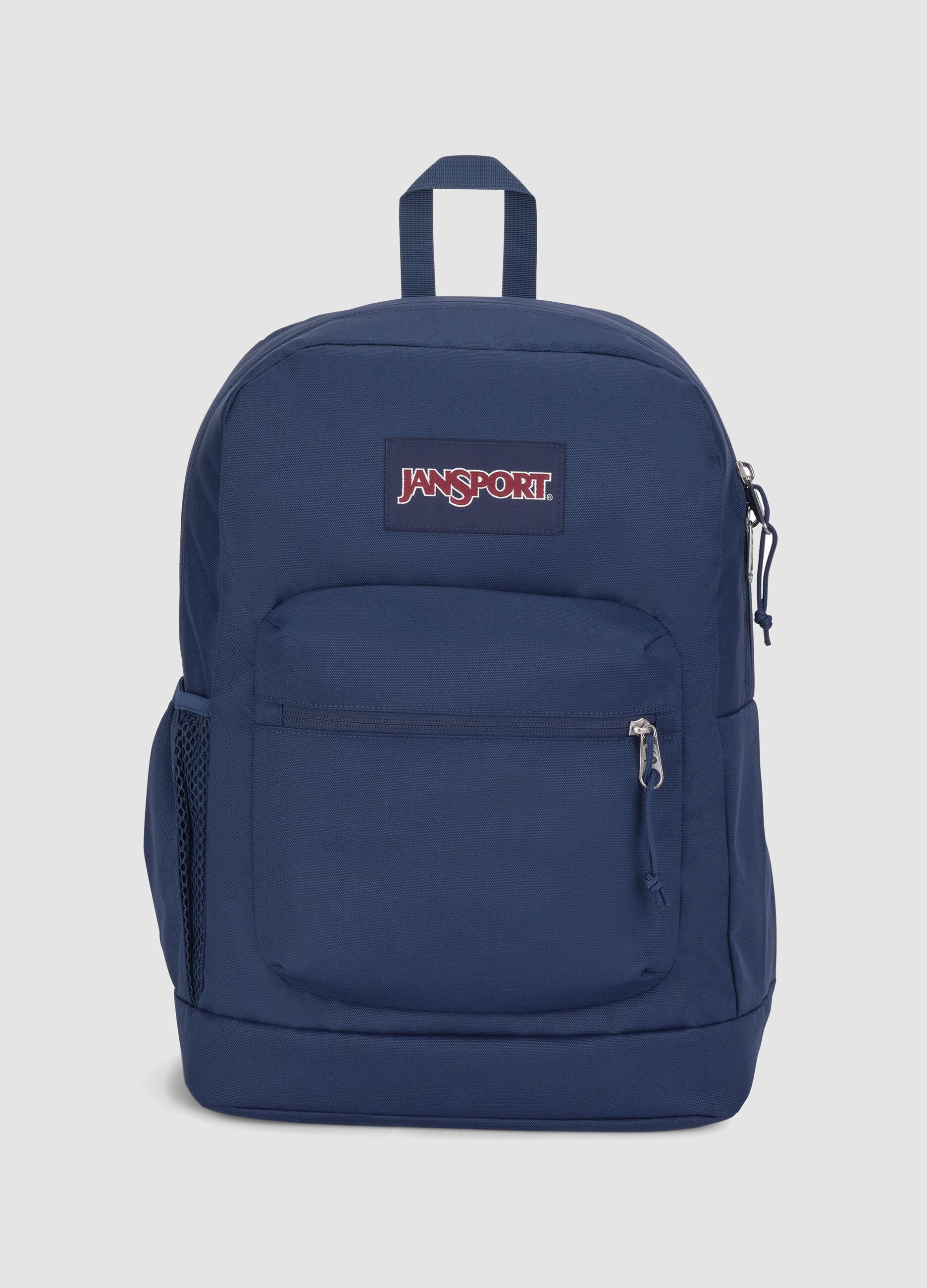 Zaino blu con tasca frontale