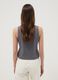 Grey pure cotton Nirvana print tank top, regular fit_3