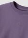 Violettes Sweatshirt aus reiner Bio-Baumwolle mit Rippkragen_2