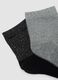 3er-Pack mehrfarbige glitzernde Kurzsocken aus elastischer Bio-Baumwolle in Rippstrick_1