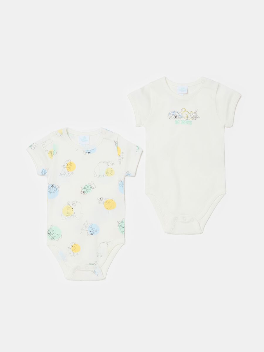 Two-pack organic cotton bodysuits with Thumper and Rolly_0