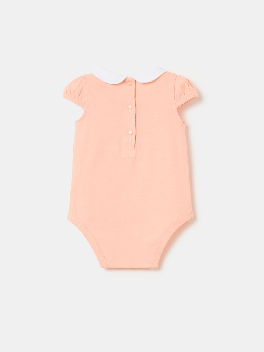 Organic cotton bodysuit with print and embroidery_1