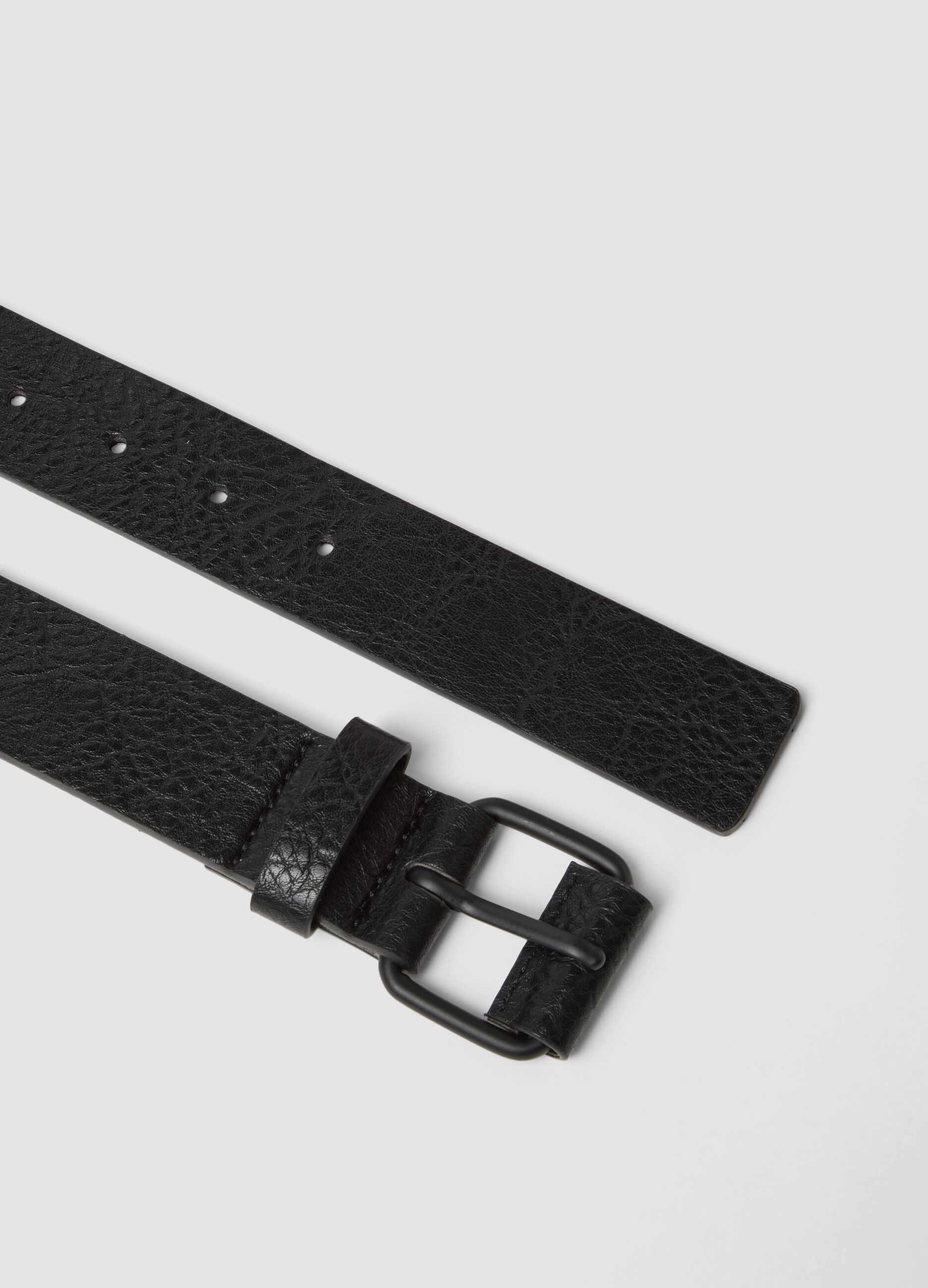 Black belt with square metal buckle