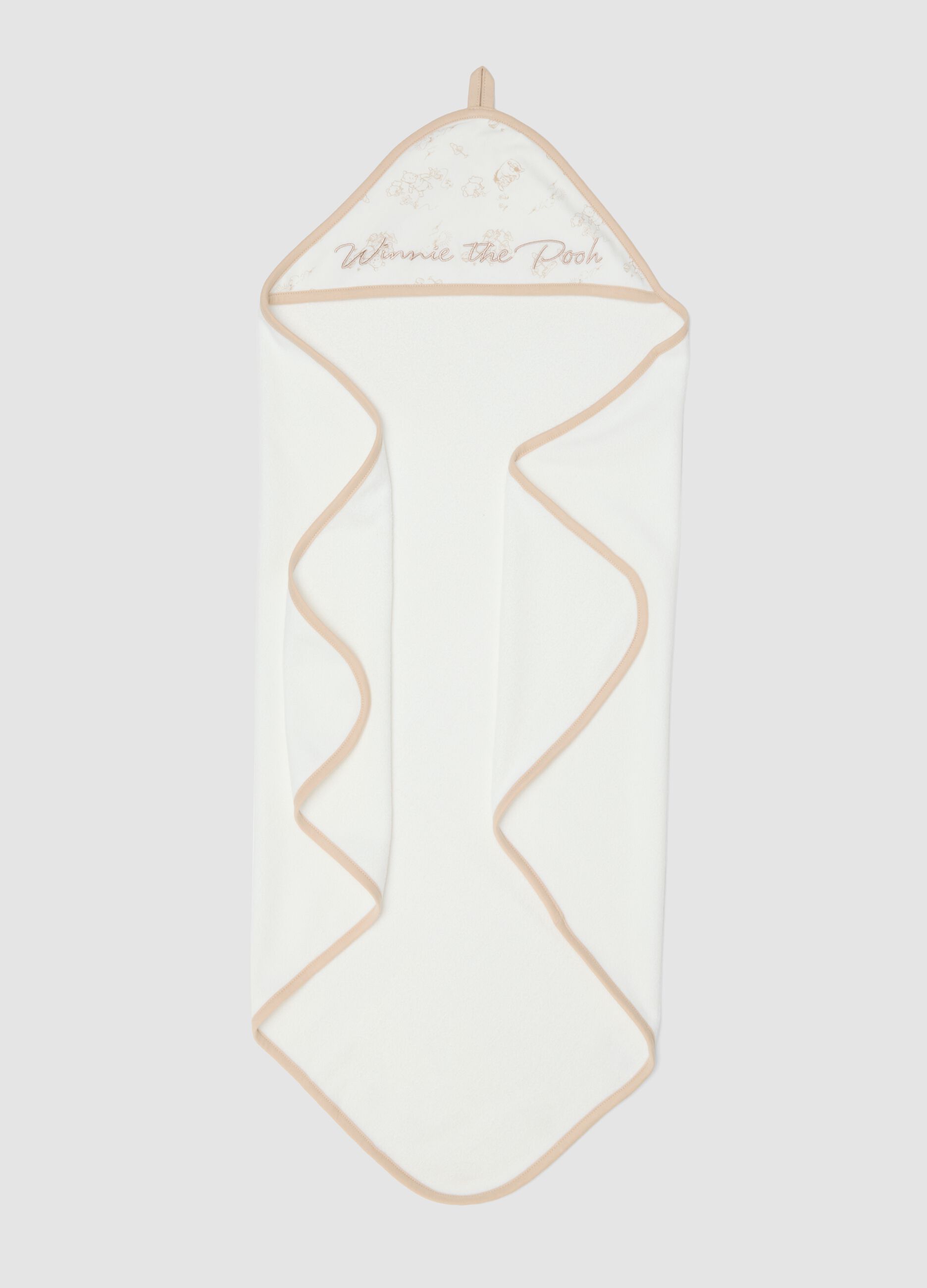 Wei&szlig;er Baby-Bademantel aus Bio-Baumwollmischung Winnie Puuh