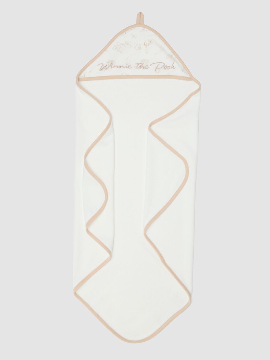 Albornoz para beb&eacute; blanco de mezcla de algod&oacute;n org&aacute;nico Winnie the Pooh_1
