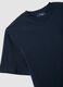 Blue pure cotton short sleeve relaxed fit T-shirt_6