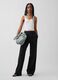 Wide-leg linen-blend trousers_0