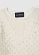 White pure cotton fitted sweater_5