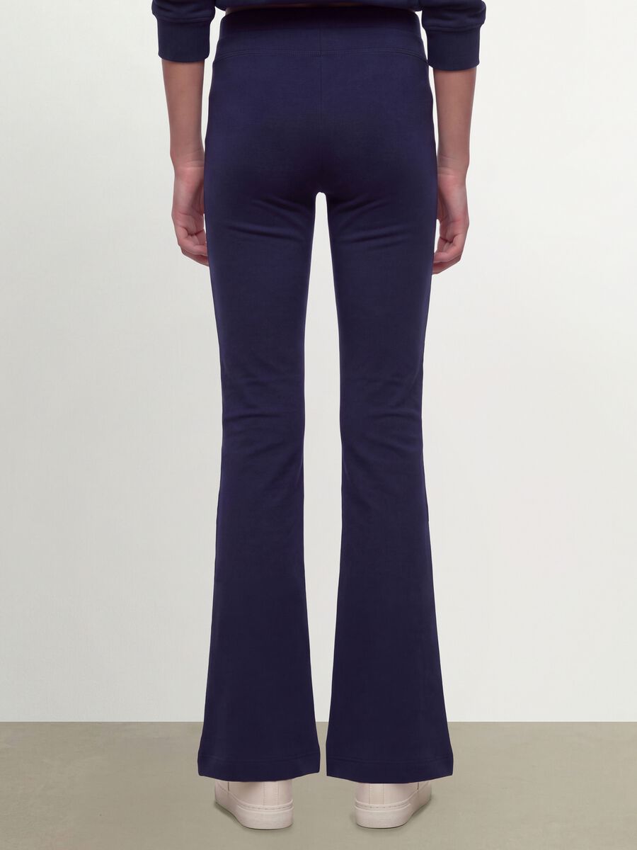 Girls&rsquo; blue organic stretch-cotton slim-fit trousers_3