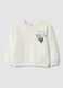 Weisses Oversize-Sweatshirt aus reiner Baumwolle mit Herz-Print f&uuml;r Baby-M&auml;dchen_0