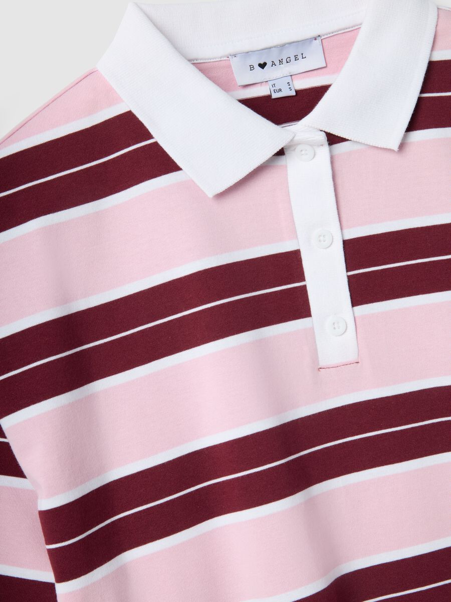 Women's Regular Fit Multi-Coloured Striped Pure Cotton Polo_1
