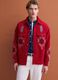 Shacket rossa regular fit con fantasia jacquard_2