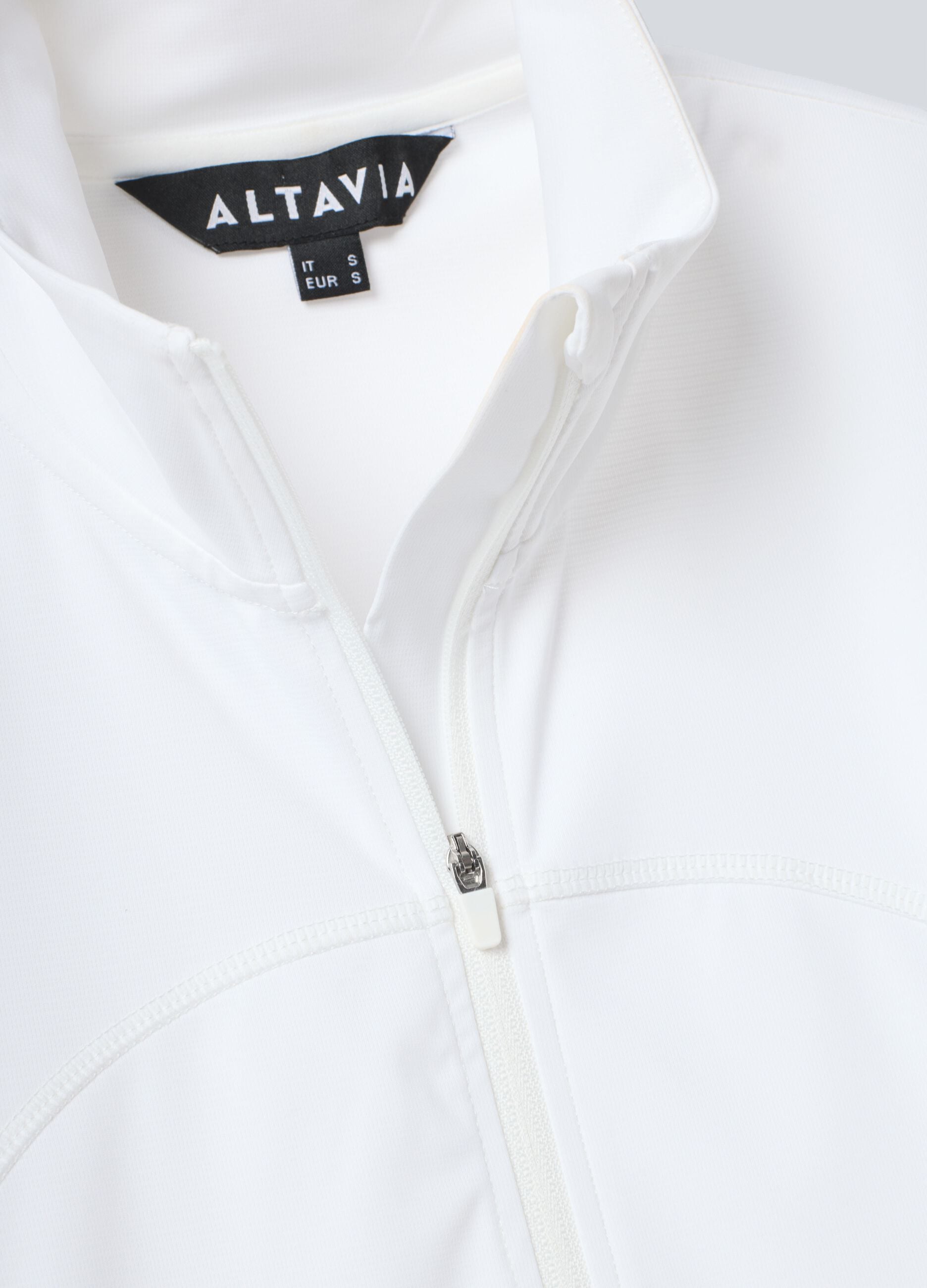 Wei&szlig;es ALTAVIA COURT Full-Zip-Sweatshirt aus elastischem Funktionsmaterial