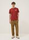 Red pure cotton regular-fit T-shirt with print_1