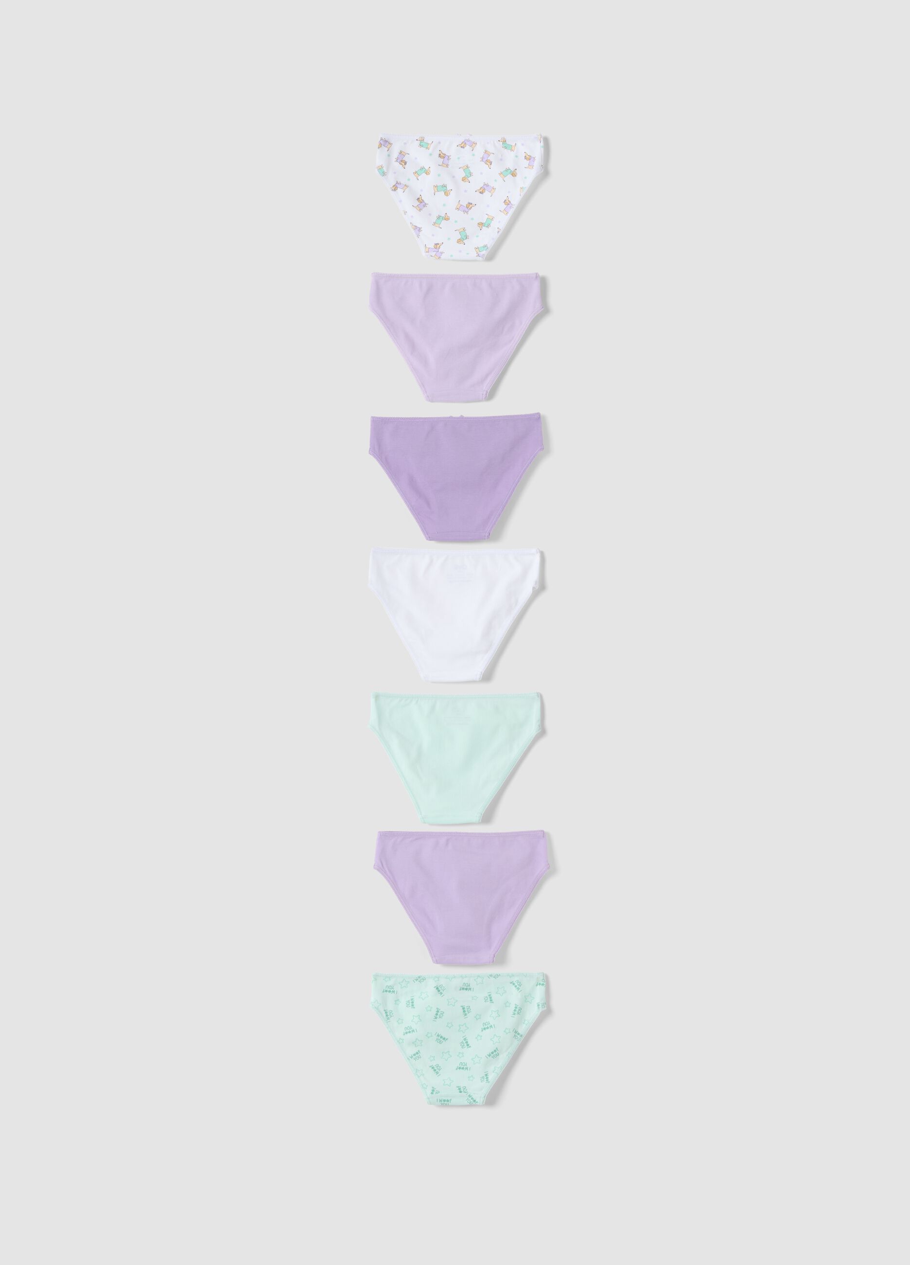 Seven-pack of multicolour organic stretch cotton briefs