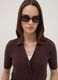 Brauner Polo-Pullover aus Viskosemix, Regular Fit_0