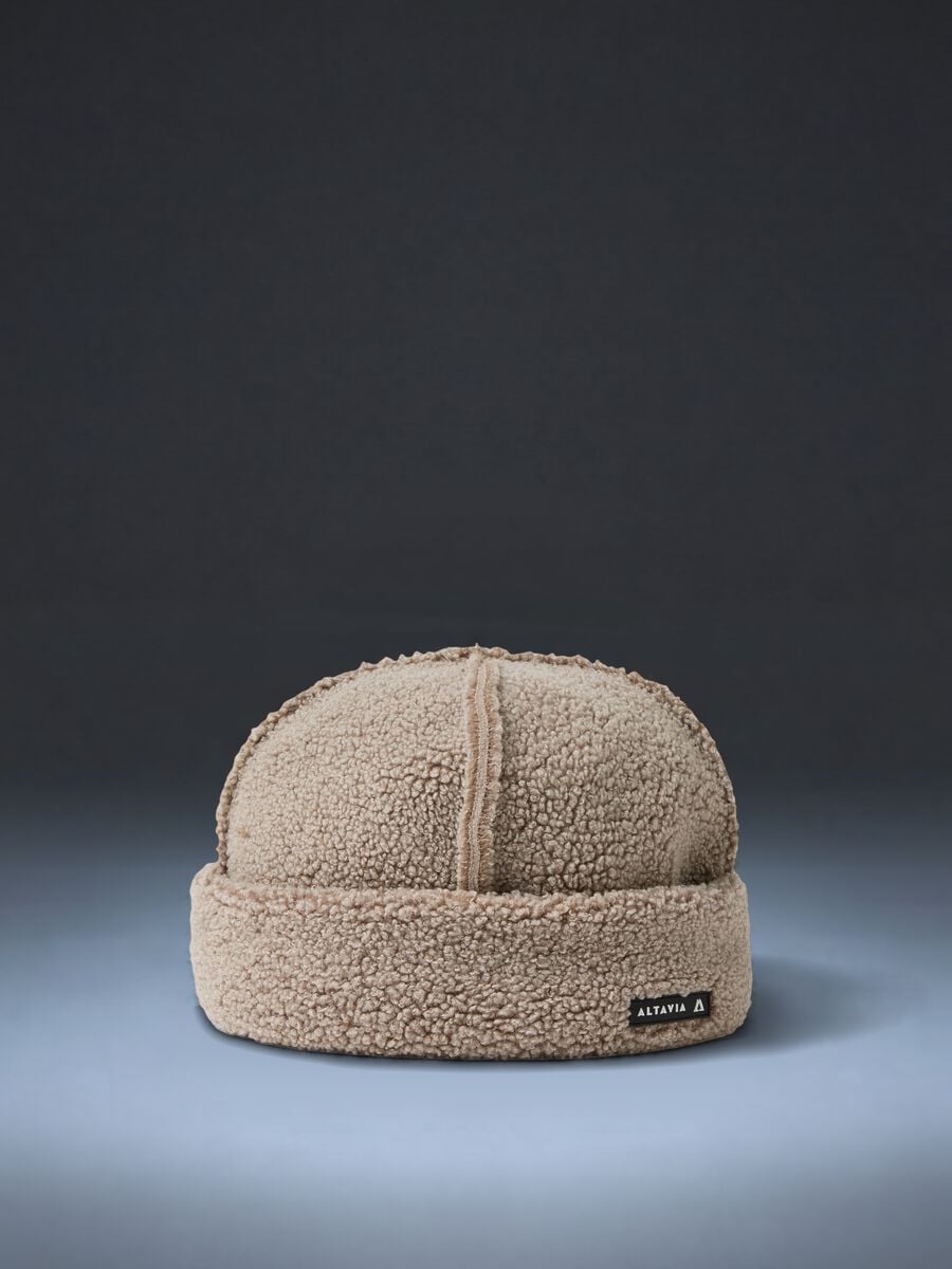 Beige teddy-effect beanie ALTAVIA WITH DEBORAH COMPAGNONI_0