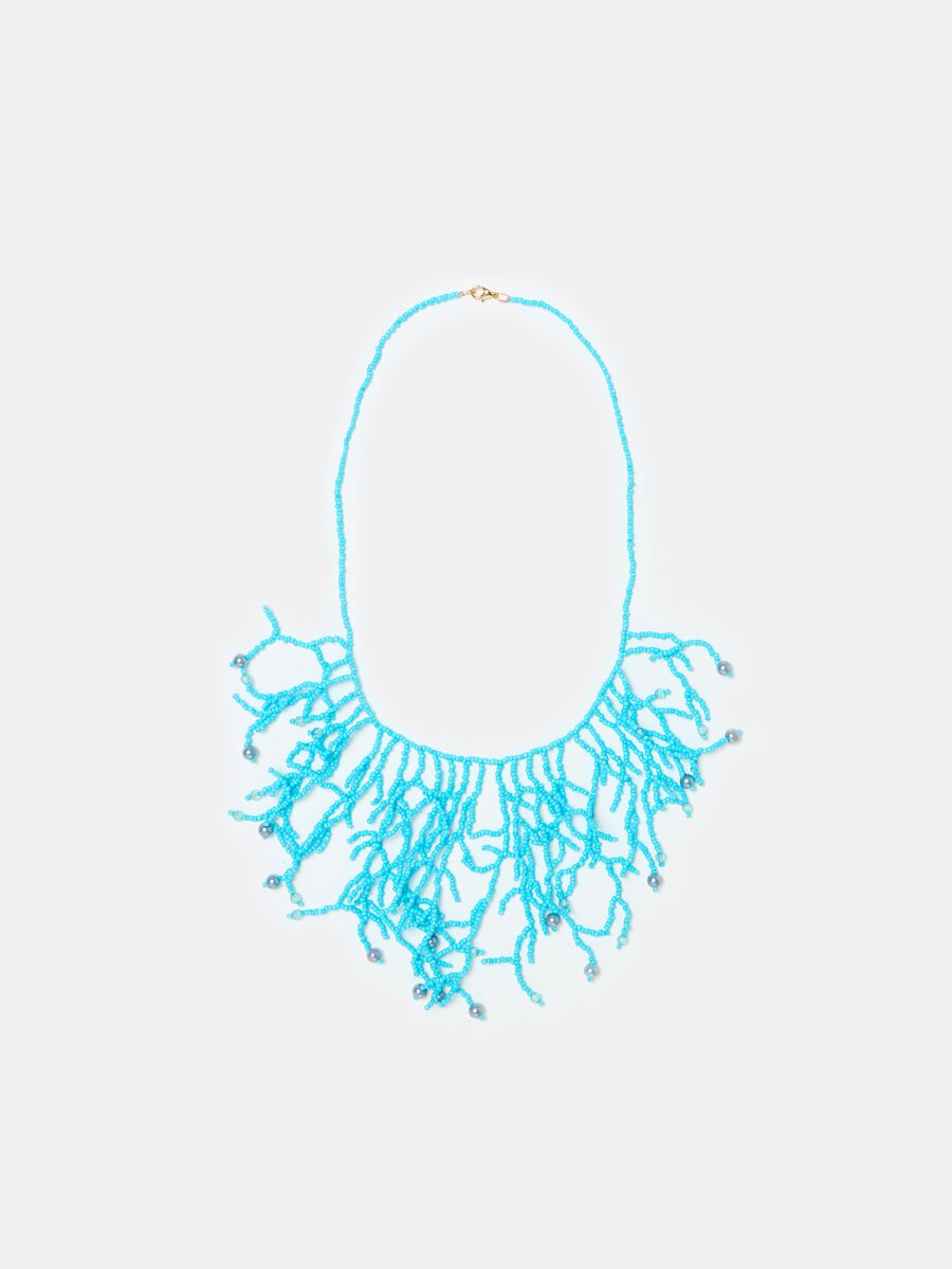 Positano summer necklace with coral-shaped beads_0