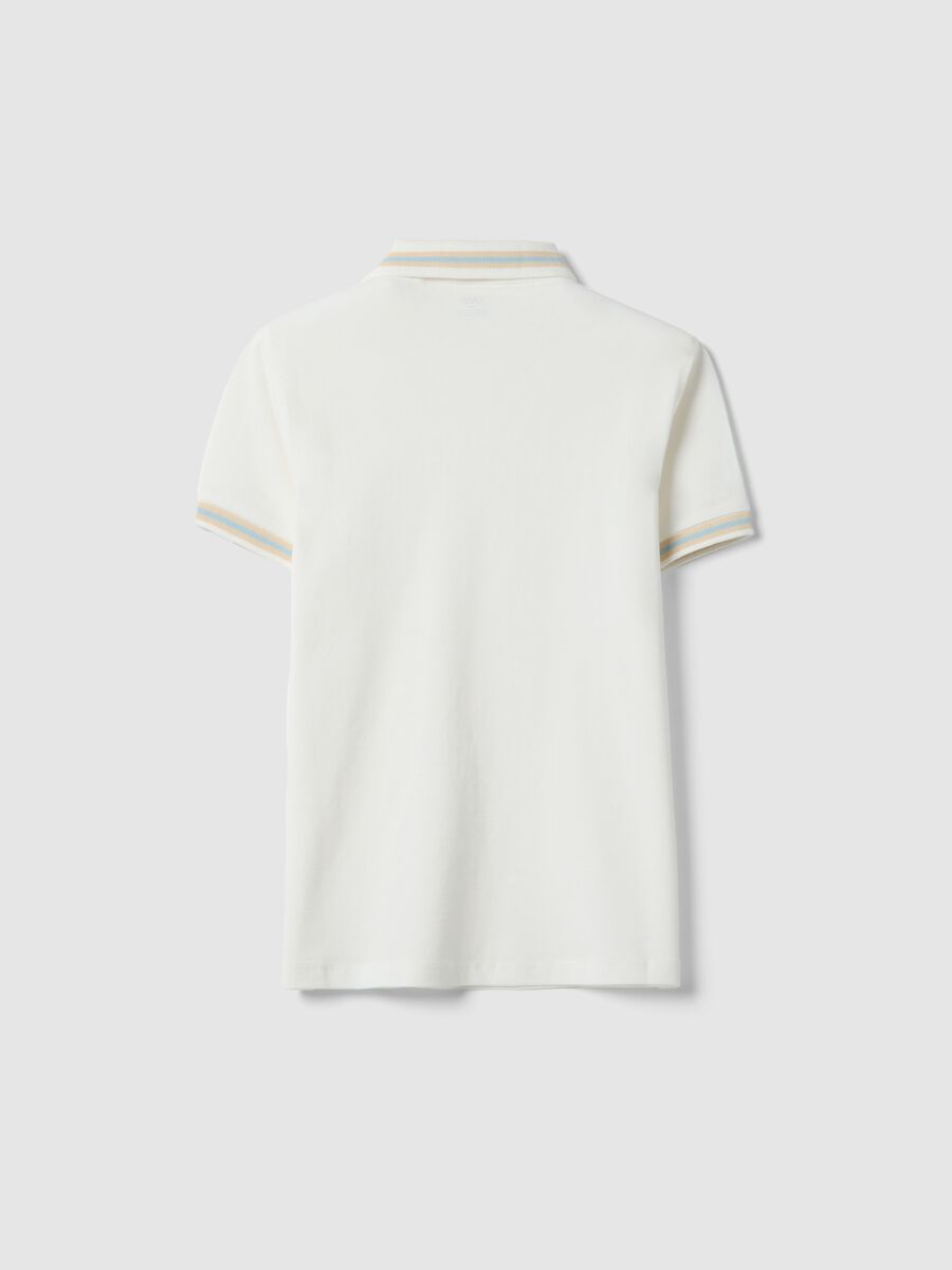 Boys' regular fit pure cotton white polo_4