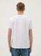 White pure cotton T-shirt with front print_3
