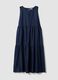 Robe midi bleue en pur coton_0