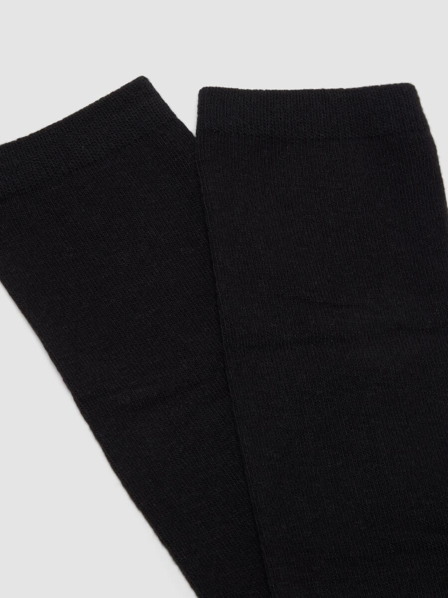 Black socks in stretch organic cotton_2