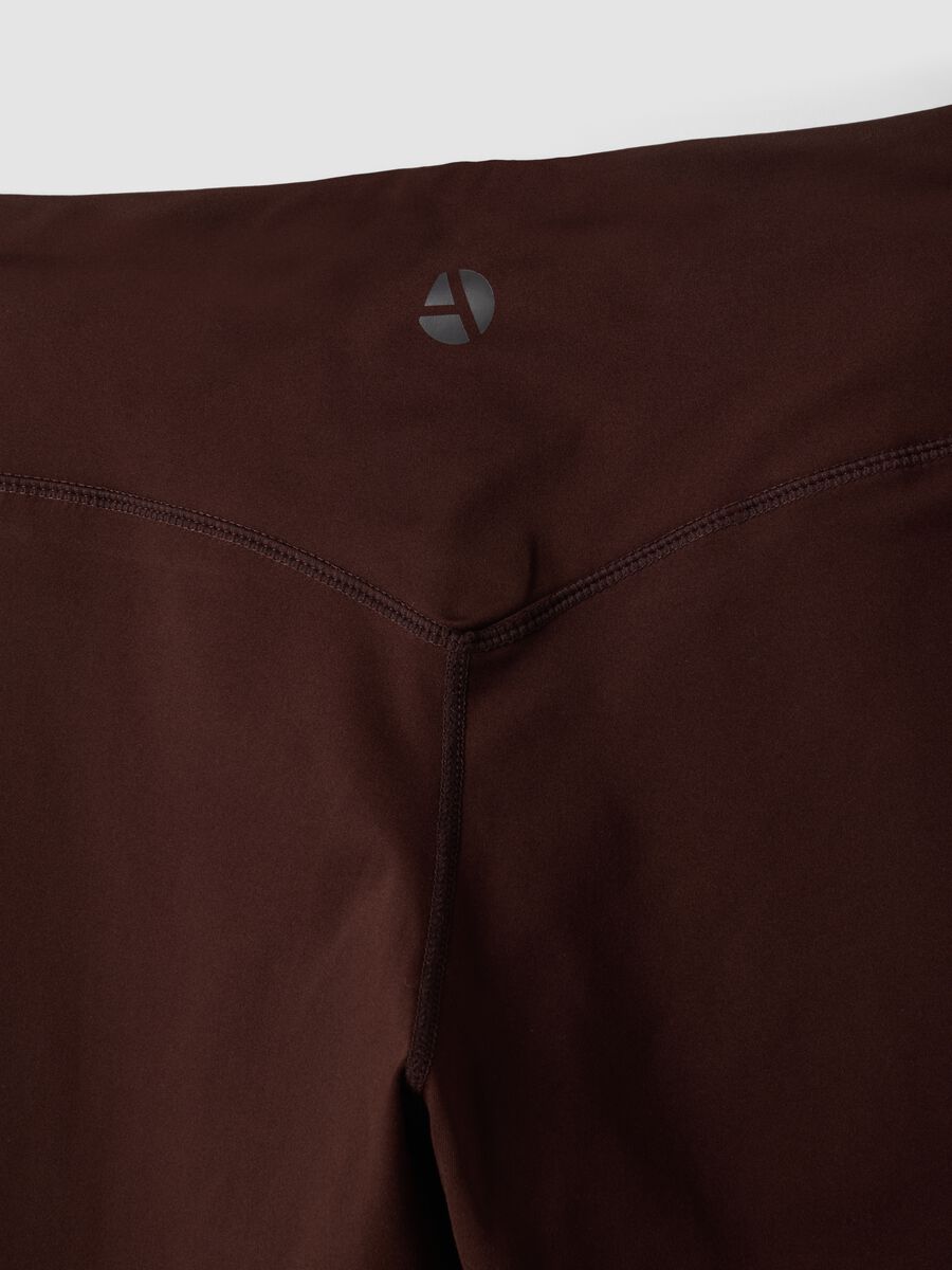 Brown high-waisted stretch leggings_9
