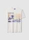 White pure cotton regular fit t-shirt with print_4