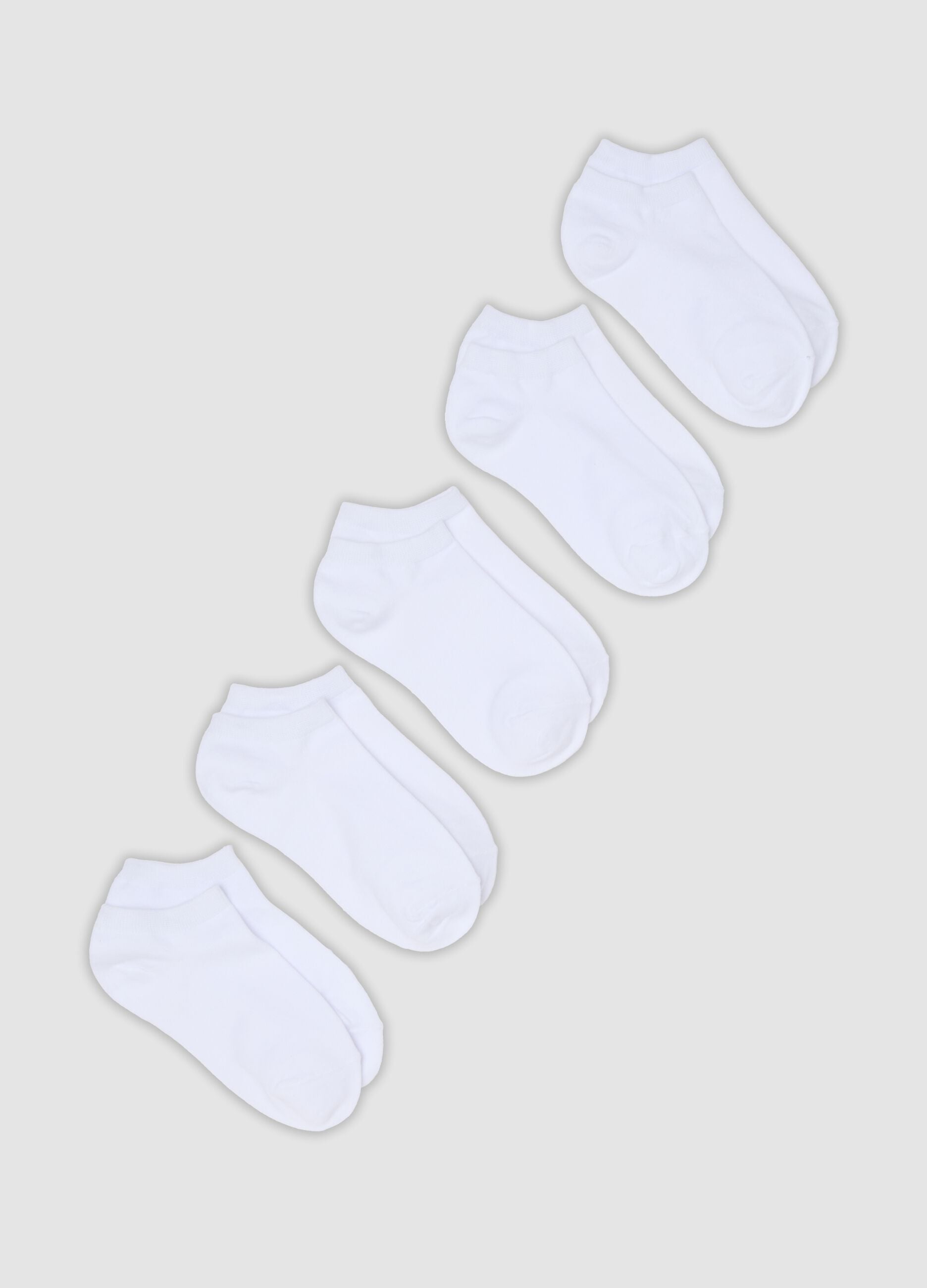 5-pack of white organic cotton socks