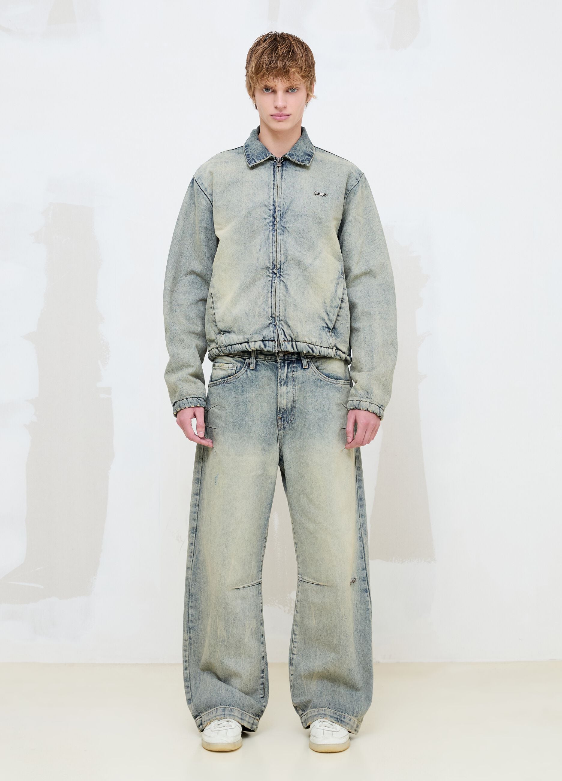 Vintage Wide-Leg Denim in Hellblau