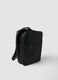 Black water-repellent backpack with front pocket and padded shoulder straps_1
