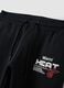 Black cotton-blend joggers with Miami Heat print_1