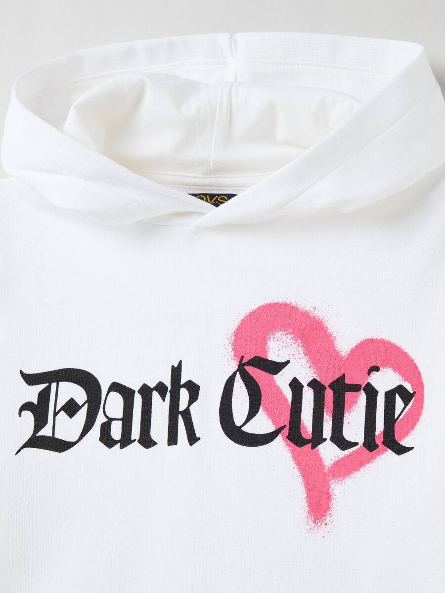 Hooded sweatshirt with lettering and heart print_2