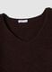 Brown V-neck jumper, regular fit_1
